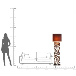 Outlet KARE Design Lampa podłogowa Nature Wave 45x163 cm - KARE