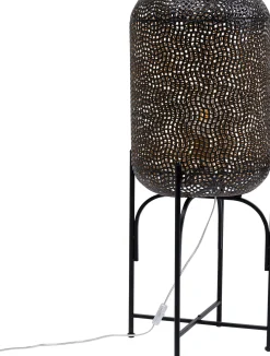 Discount KARE Design Lampa podłogowa Oasis ∅38x92 cm brązowo-czarna - KARE