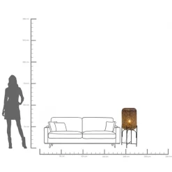 Discount KARE Design Lampa podłogowa Oasis ∅38x92 cm brązowo-czarna - KARE
