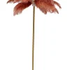 Sale KARE Design Lampa podłogowa palma brązowa rdzawa strusie pióra 165 cm podstawa złota - KARE
