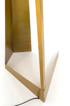 Sale KARE Design Lampa podłogowa podstawa złota stalowa abażur biały lniany 150 cm - KARE