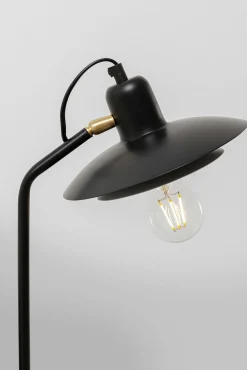 Discount KARE Design Lampa podłogowa podwójna czarna stalowa 149 cm - KARE