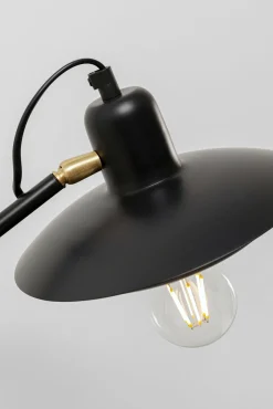 Discount KARE Design Lampa podłogowa podwójna czarna stalowa 149 cm - KARE