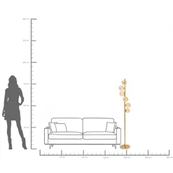 Online KARE Design Lampa podłogowa Scal Balls 28x160 cm mosiężna - KARE