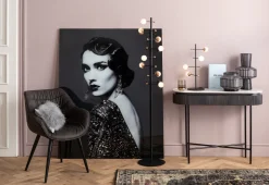 Sale KARE Design Lampa podłogowa Trapez 30x160 cm czarna - KARE