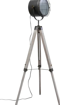 Best KARE Design Lampa podłogowa trójnóg vintage drewno sosnowe i stal 110-155 cm - KARE