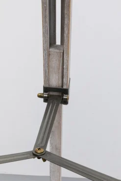 Best KARE Design Lampa podłogowa trójnóg vintage drewno sosnowe i stal 110-155 cm - KARE