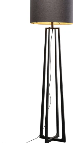 Sale KARE Design Lampa podłogowa z abażurem czarna stal 160 cm - KARE