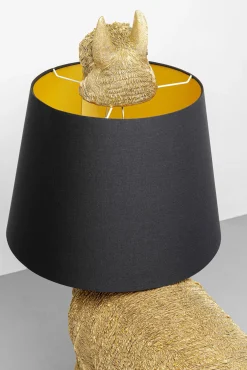 New KARE Design Lampa podłogowa złota alpaka z czarnym abażurem 81x108 cm - KARE