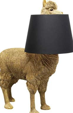 New KARE Design Lampa podłogowa złota alpaka z czarnym abażurem 81x108 cm - KARE