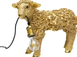 Outlet KARE Design Lampa stołowa Animal Flower Sheep 47x36 cm złota - KARE