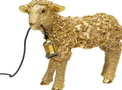 Outlet KARE Design Lampa stołowa Animal Flower Sheep 47x36 cm złota - KARE
