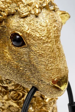 Outlet KARE Design Lampa stołowa Animal Flower Sheep 47x36 cm złota - KARE