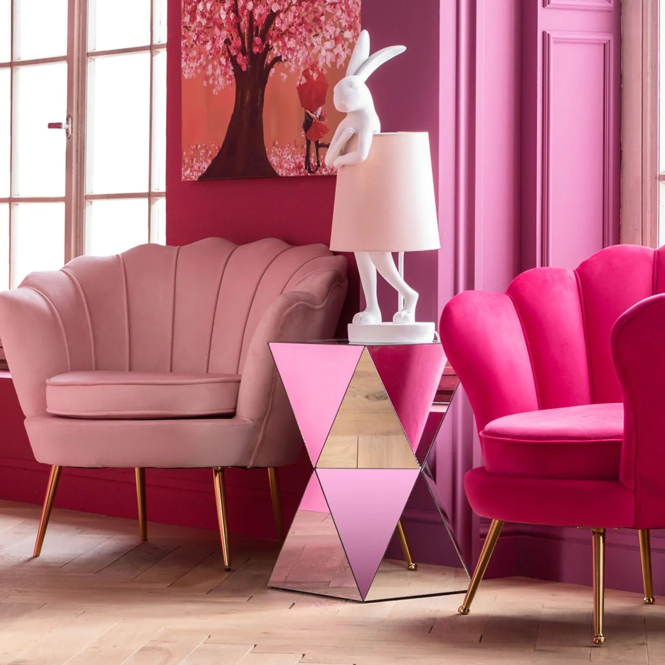 Hot KARE Design Lampa stołowa Animal Rabbit 27x68 cm biała - KARE