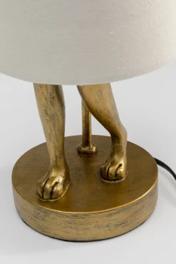 Outlet KARE Design Lampa stołowa Animal Rabbit 17x50 cm złota - klosz biały - KARE