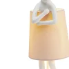Best KARE Design Lampa stołowa Animal Rabbit 17x50 cm biała - klosz różowy - KARE