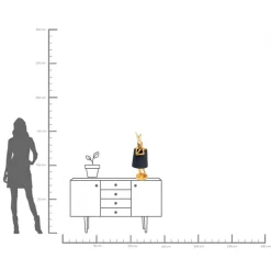 Discount KARE Design Lampa stołowa Animal Rabbit 23x68 cm złota - klosz czarny - KARE