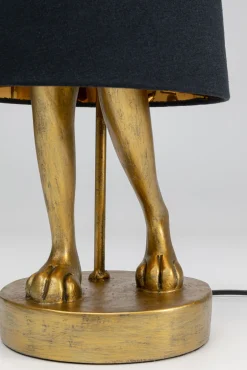 Discount KARE Design Lampa stołowa Animal Rabbit 23x68 cm złota - klosz czarny - KARE