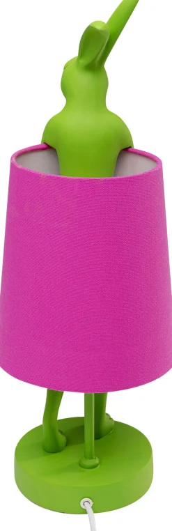 New KARE Design Lampa stołowa Animal Rabbit zielono-różowa 50cm - KARE