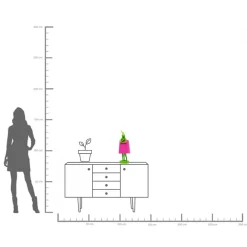 New KARE Design Lampa stołowa Animal Rabbit zielono-różowa 50cm - KARE