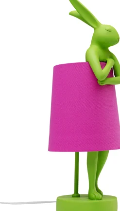 New KARE Design Lampa stołowa Animal Rabbit zielono-różowa 50cm - KARE