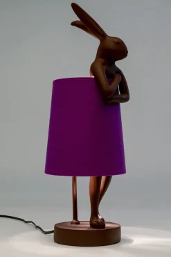 Clearance KARE Design Lampa stołowa Animal Rabbit czerwono-fioletowa 50cm - KARE