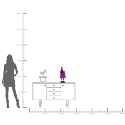 Clearance KARE Design Lampa stołowa Animal Rabbit czerwono-fioletowa 50cm - KARE