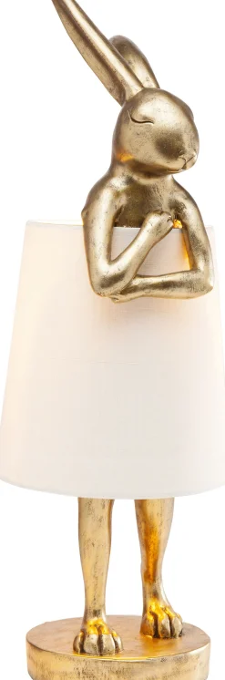 Fashion KARE Design Lampa stołowa Animal Rabbit 23x68 cm złota - KARE