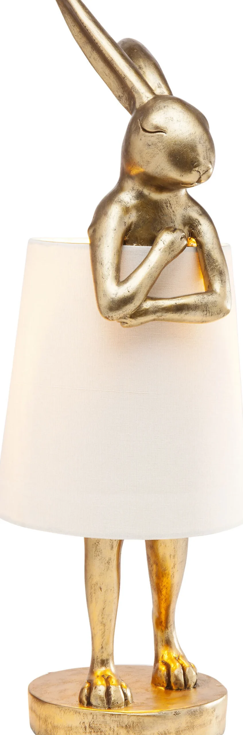 Fashion KARE Design Lampa stołowa Animal Rabbit 23x68 cm złota - KARE