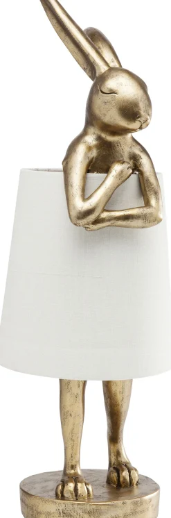 Fashion KARE Design Lampa stołowa Animal Rabbit 23x68 cm złota - KARE
