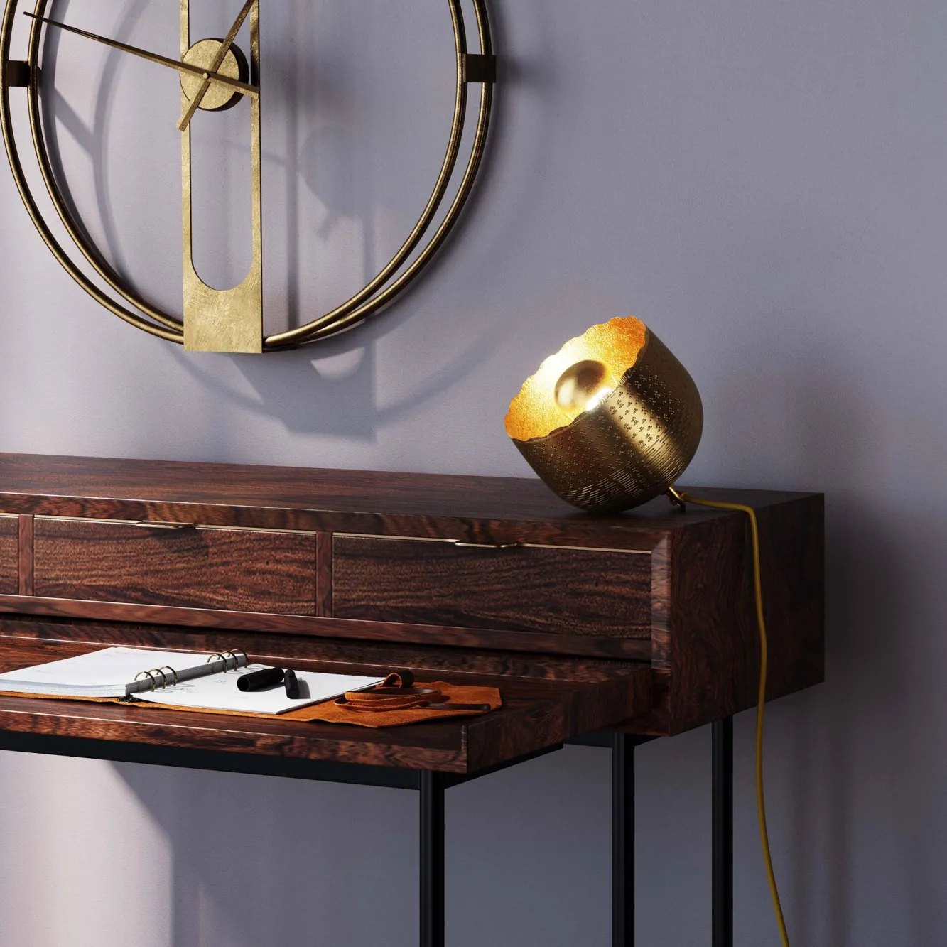 Fashion KARE Design Lampa stołowa Apollon 28x17 cm złota - KARE