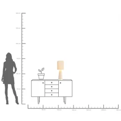 Online KARE Design Lampa stołowa beżowa boucle 60 cm - KARE