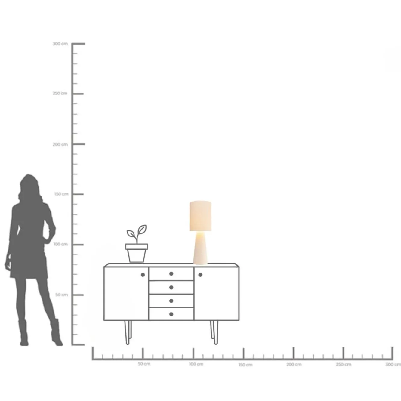 Online KARE Design Lampa stołowa beżowa boucle 60 cm - KARE