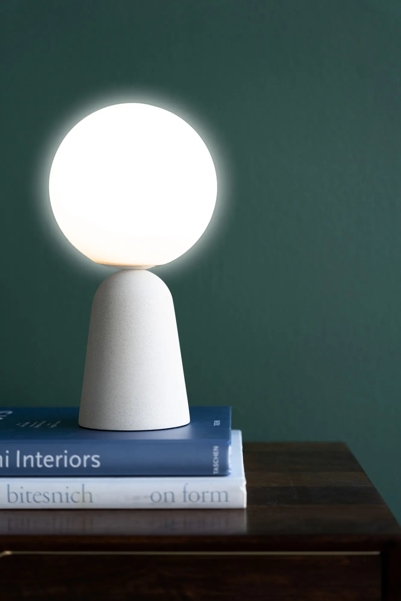 Online KARE Design Lampa stołowa beżowa klosz szklana kula Ø16x31 cm - KARE