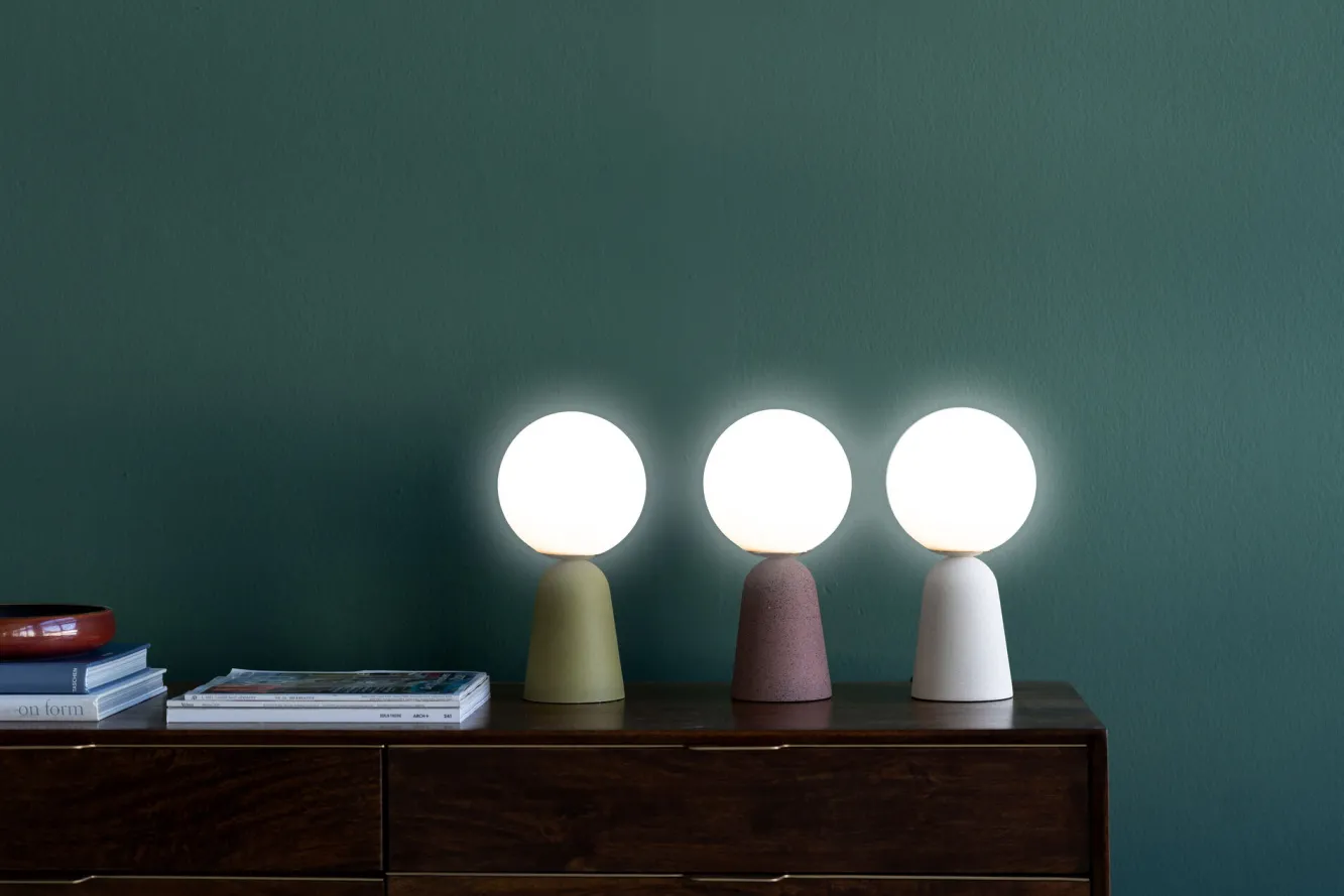 Online KARE Design Lampa stołowa beżowa klosz szklana kula Ø16x31 cm - KARE