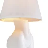 Discount KARE Design Lampa stołowa biała z abażurem motyw ludzkiego ciała Ø30x48 cm - KARE