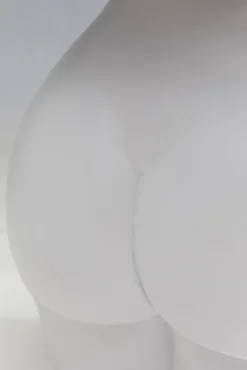 Discount KARE Design Lampa stołowa biała z abażurem motyw ludzkiego ciała Ø30x48 cm - KARE