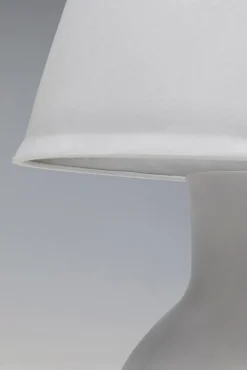 Discount KARE Design Lampa stołowa biała z abażurem motyw ludzkiego ciała Ø30x48 cm - KARE