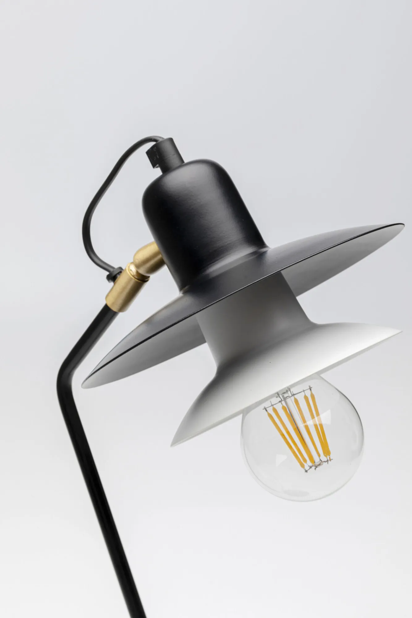 Fashion KARE Design Lampa stołowa biurkowa czarna stalowa 54 cm - KARE