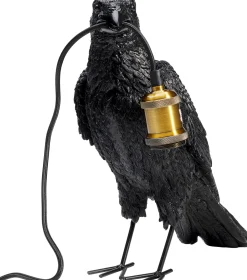 Hot KARE Design Lampa stołowa Crow 14x34 cm czarna matowa - KARE