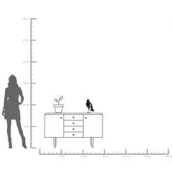 Hot KARE Design Lampa stołowa Crow 14x34 cm czarna matowa - KARE