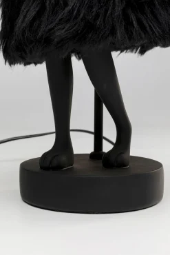 Clearance KARE Design Lampa stołowa czarna królik abażur futrzasty 50 cm - KARE