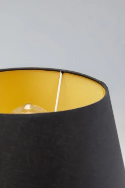 Clearance KARE Design Lampa stołowa czarna z abażurem motyw ludzkiego ciała Ø30x48 cm - KARE