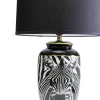 New KARE Design Lampa stołowa czarno-biała motyw zebry 71 cm podstawa z porcelany - KARE