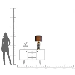 New KARE Design Lampa stołowa czarno-biała motyw zebry 71 cm podstawa z porcelany - KARE