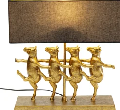 Hot KARE Design Lampa stołowa czarno-złota tańczące krowy 41x44 cm - KARE