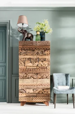 Online KARE Design Lampa stołowa Elephant Safari 52x74 cm brązowa - KARE