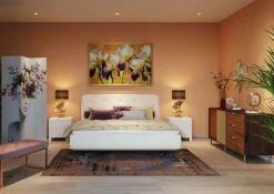 Fashion KARE Design Lampa stołowa Flores Ø30x62 cm złota - klosz czarny - KARE