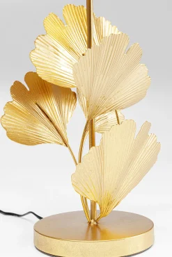 Fashion KARE Design Lampa stołowa Flores Ø30x62 cm złota - klosz czarny - KARE