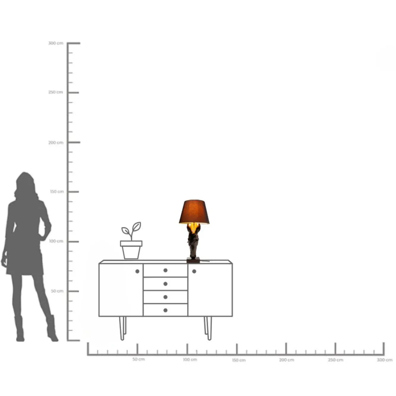 Hot KARE Design Lampa stołowa Horse Head 50cm - KARE